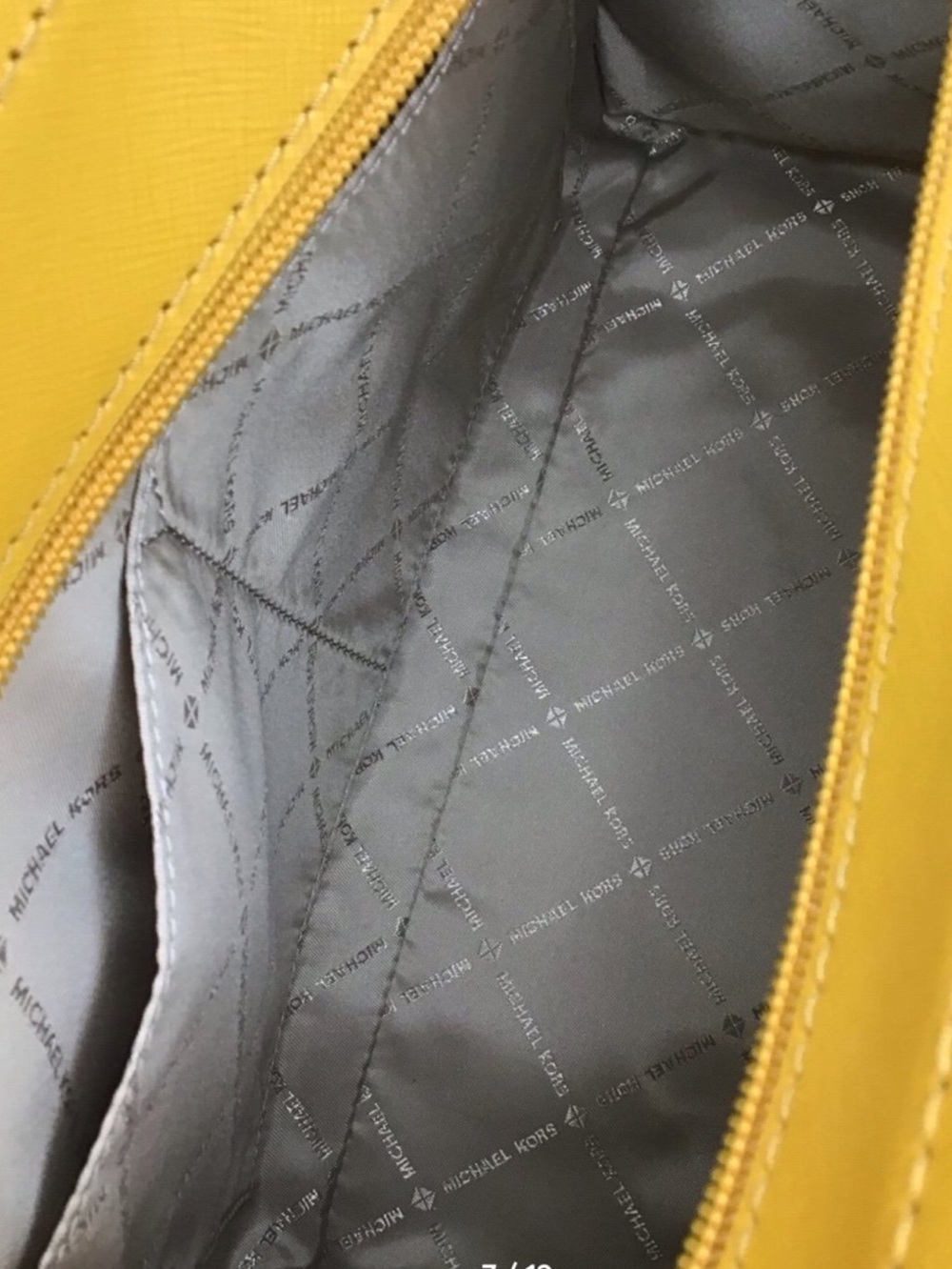 Michael Kors saffiano Leather satchel in marigold - Picture 15 of 16